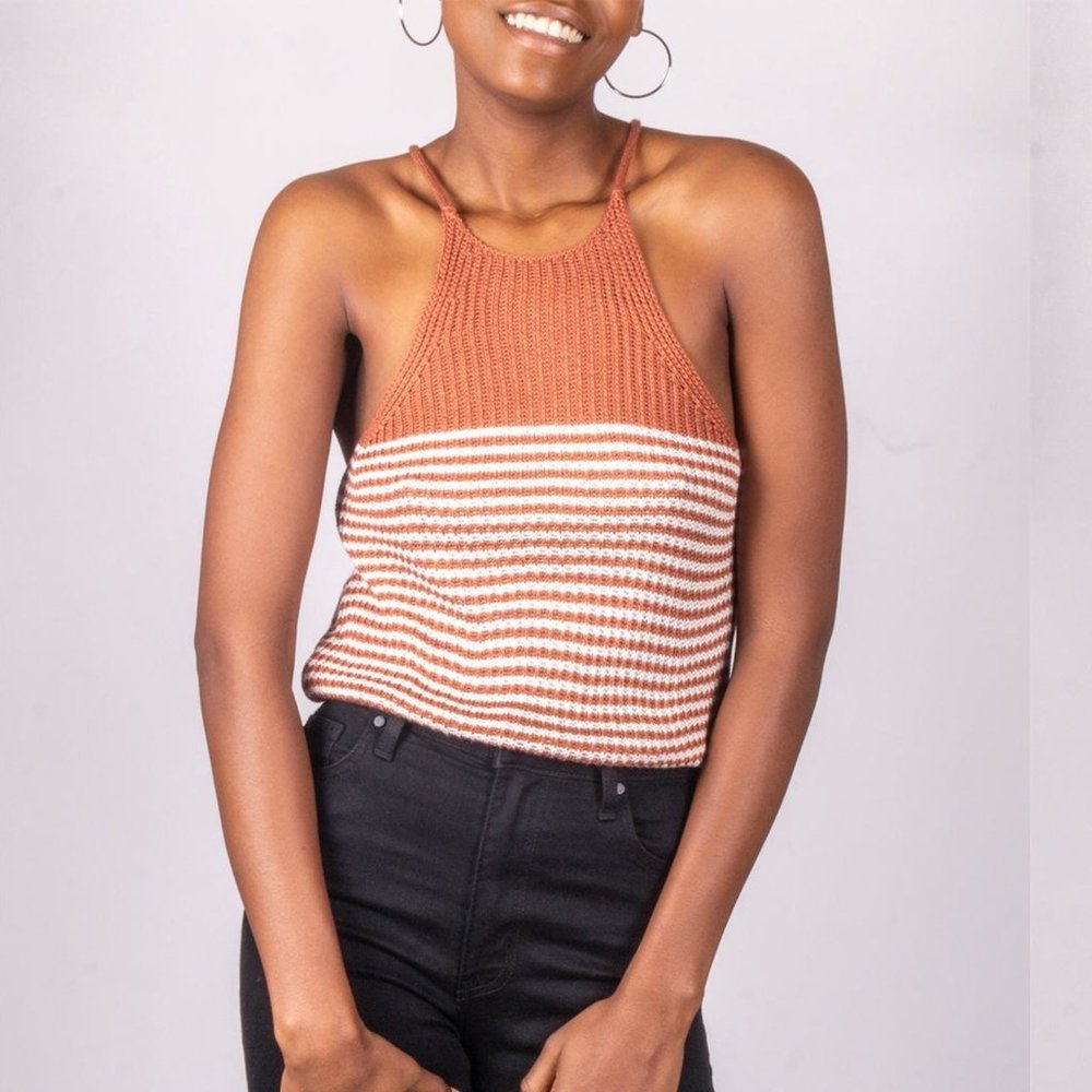 NWT - Love Tree Knit Tank Rust - Picture 2 of 7